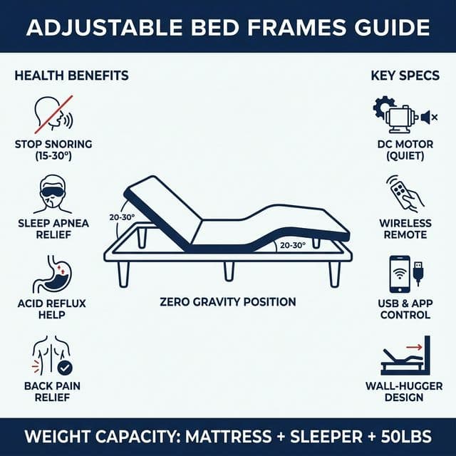 Adjustable Bed Bases Guide Infographic 2026