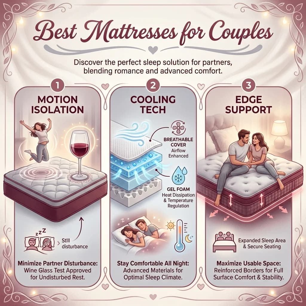 Best Mattresses for Couples Infographic
