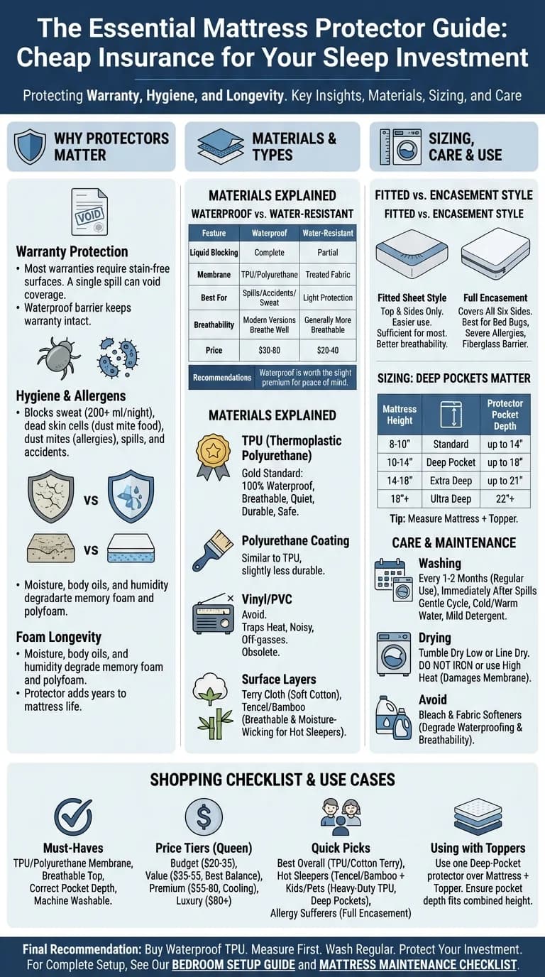 Essential Mattress Protector Guide Infographic