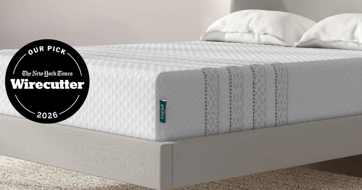 Leesa manufacturer image identifying the Sapira Hybrid mattress covered in this guide.