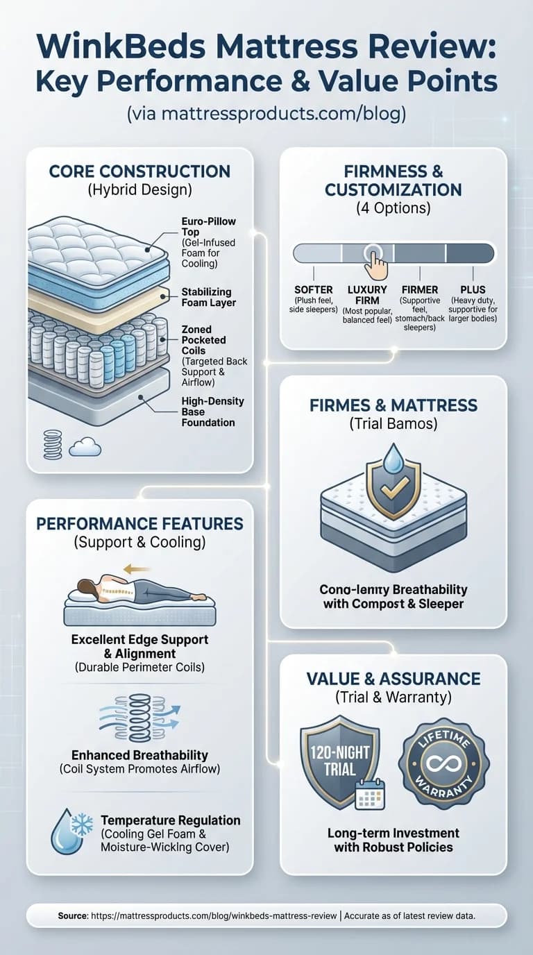 WinkBeds mattress review infographic